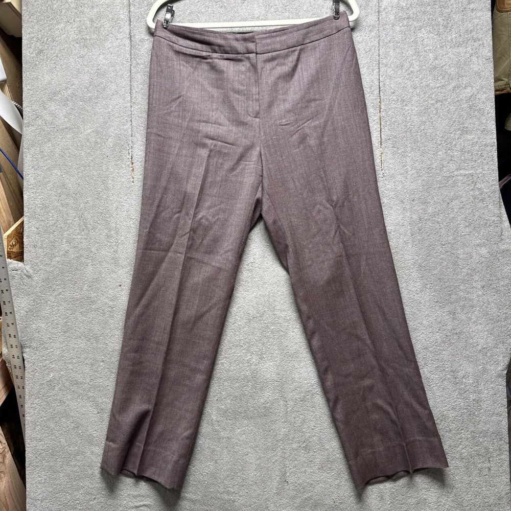 Lafayette 148 New York Pants‎ Womens 10 Brown Menswear Inspired Tailor Trousers